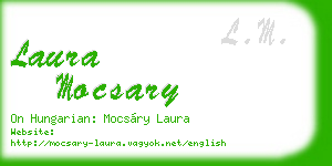 laura mocsary business card